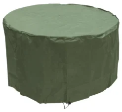 Woodside 4-6 Seater Green Waterproof Round Garden Patio Table Cover Furniture