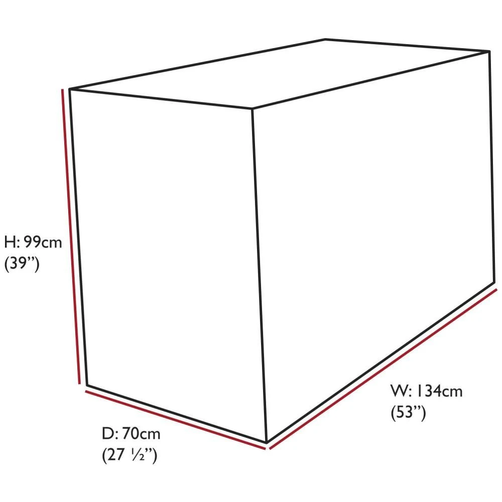 Oxbridge Black 2 Seater 1.34m 4ft Waterproof Outdoor Garden Bench Furniture Cover - Image 4
