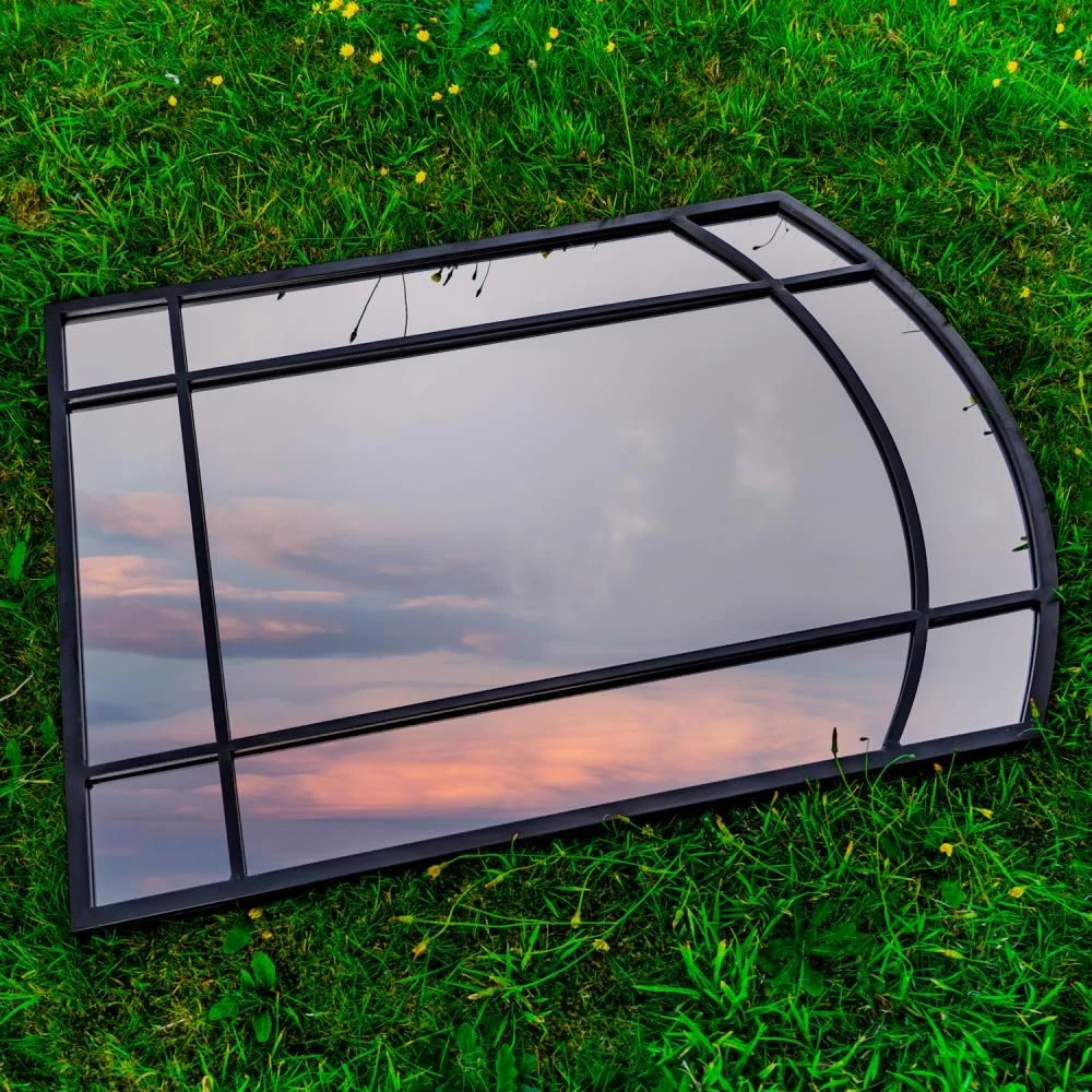 Woodside Byford XL Decorative Arched Outdoor Garden Mirror, W: 80cm X H: 110cm - Image 3