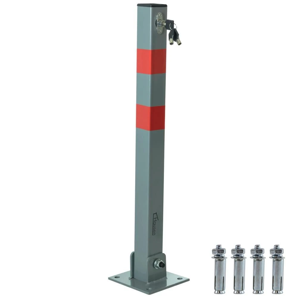 Hausen Folding Car Parking Barrier Post Vehicle Driveway Garage Security Bollard - Image 5