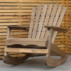 Woodside Aldeby Adirondack Outdoor Garden Patio Wooden Rocking Chair