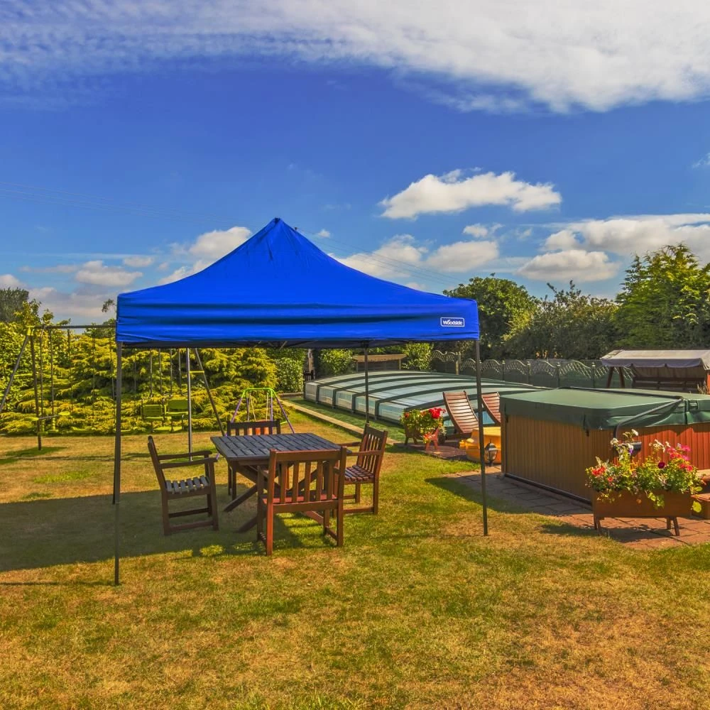 Woodside 3x3m Fully Waterproof, Heavy Duty Pop Up Gazebo + Carry Bag & Sand Bags - Image 4