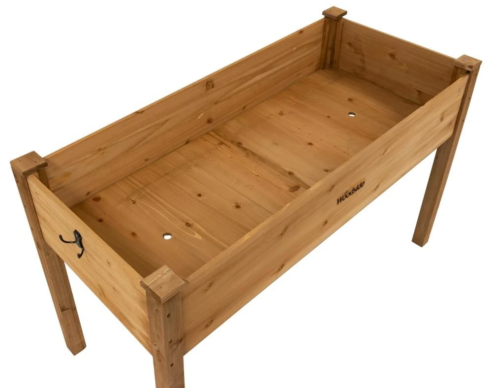 Woodside Raised Wooden Garden Bed Planter, Plants & Vegetable/Herb Box - Image 6