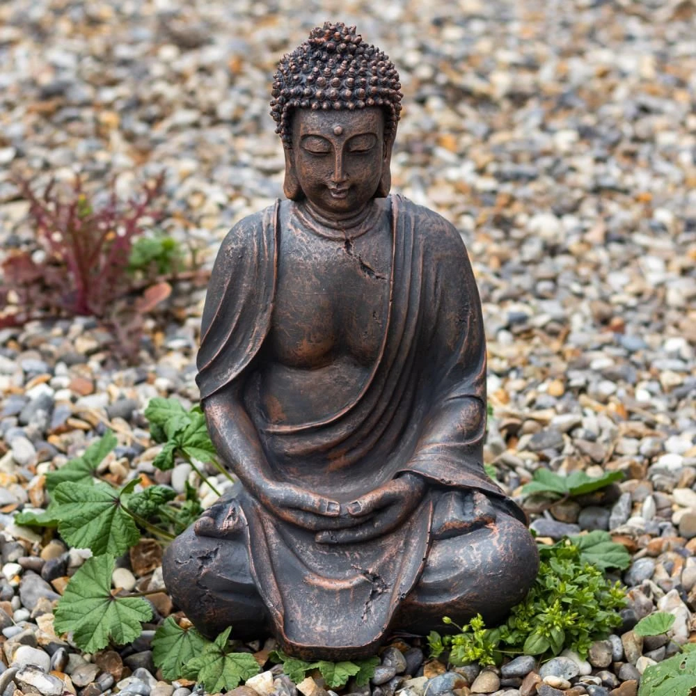 Woodside 37cm Tall Indoor/Outdoor Meditating Buddha Statue Decoration Statuary Décor Ornament - Image 3