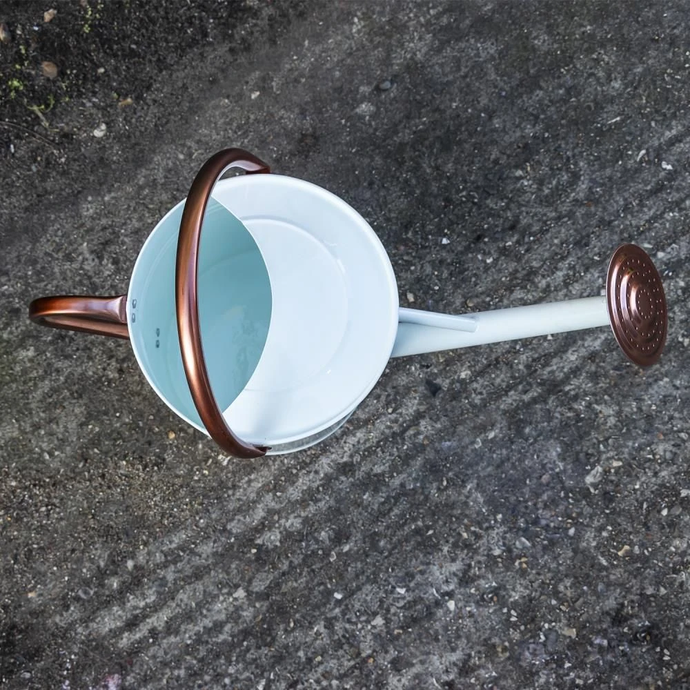 Woodside 9L Metal Garden And Plant Watering Can With Rose - Image 7