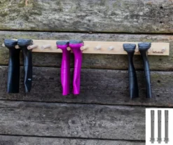 Woodside Wall Mounted Wooden Storage Rack For Wellington & Riding Boots