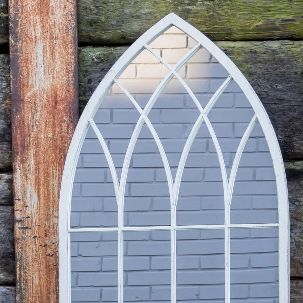 Woodside Rathen XL Decorative Arched Outdoor Garden Mirror, H: 115cm X W: 50cm - Image 2