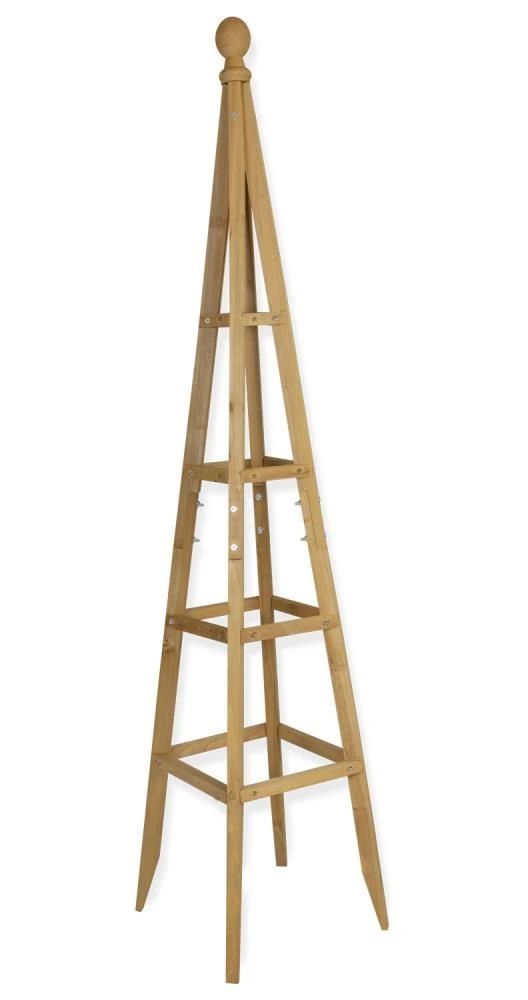 Woodside Wooden Garden Obelisk Pyramid Plant Support Trellis Climbing Frame - Image 2