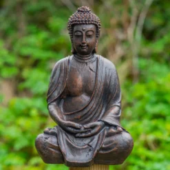 Woodside 37cm Tall Indoor/Outdoor Meditating Buddha Statue Decoration Statuary Décor Ornament