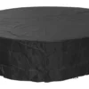 Woodside Black 8-10 Seater Round Garden Patio Furniture Set Cover Waterproof