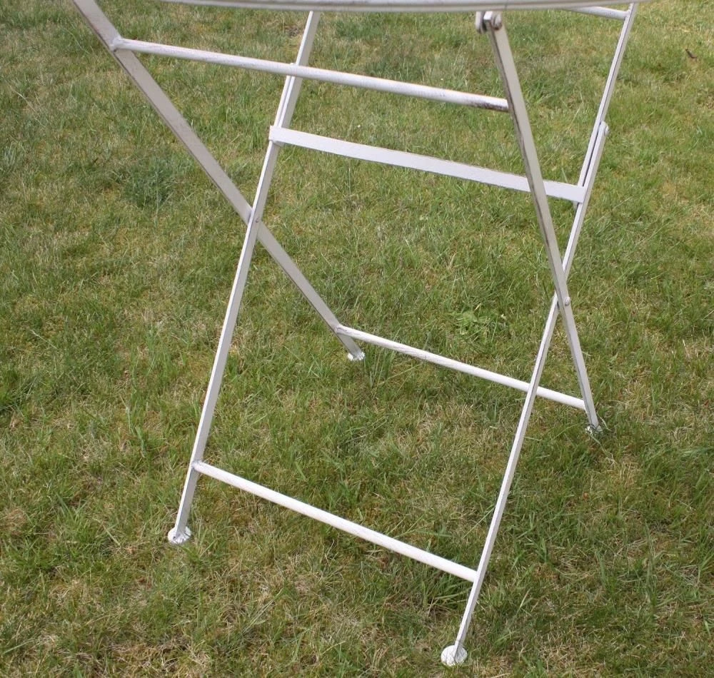 Maribelle Folding Garden Patio Furniture Set Round Table And Two Square Chairs - Image 6