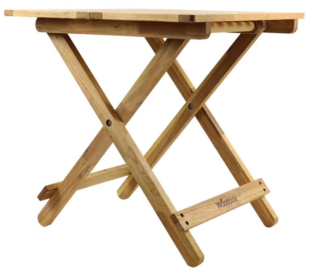 Woodside Belford Folding Walnut Wood Table - Image 6